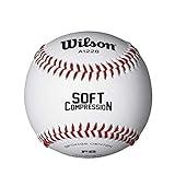 WILSON Sporting Goods Practice and Soft Compression Baseballs, A1228, FS (One Dozen), white