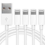 4Pack [Apple MFi Certified] Charger Lightning to USB Charging Cable Cord Compatible iPhone 14/13/12/11 Pro/11/XS MAX/XR/8/7/6s Plus,iPad Pro/Air/Mini,iPod Touch