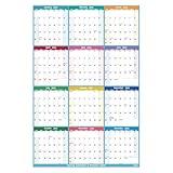 2025 Yearly Wall Calendar - Large Yearly Calendar 2025 Vetical, Jan 2025 - Dec 2025, 25.2" x 38.2" (Open), 2025 Calendar, Large Wall Calendar 2025, Full Year Paper Calendar with Notes, Thicker Paper