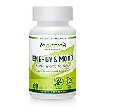 INNERVISNUTRITION Energy & Mood Supplement – 60 Capsules 5-in-1 Blend Boost Energy Production Support Relaxation Fatigue Stress Relief Formula Mood Enhancer