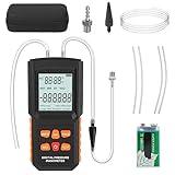 Manometer HVAC ±14.5Psi/±100.68Kpa Digital Manometer Strong Magnet Manometer Gas Pressure Tester 12 Units Manometer Air Differential Pressure Gauge Kit with Backlight, Extension Hose,Data Storage/Hold