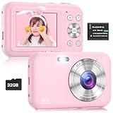 Digital Camera, FHD 1080P Kids Camera with 32GB Card, 44MP Point and Shoot Camera 16X Zoom Anti Shake, Compact Small Digital Cameras Gift for Kids Teens Students Boys Girls Beginners