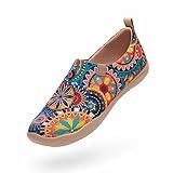 UIN Women's Blossom Painted Fashion Sneaker Canvas Slip-On Travel Shoes (7)