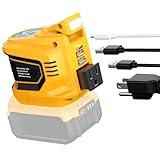 200W Portable Power Inverter for DeWALT 20V,Ecarke Outdoor Generato Battery Converter with 2 USB&LED&AC Battery Powered Outlet,Convert DC 18V/20V to AC 110V-120V Portable Power Station(Tool Only)