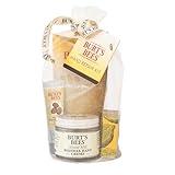 Burt's Bees Gifts Ideas - Hand Repair Set, 3 Hand Creams plus Gloves - Almond Milk Hand Cream, Lemon Butter Cuticle Cream, Shea Butter Hand Repair Cream