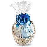 Morepack Cellophane Bags,16x24 Inch 20 Pcs Cellophane Wrap for Gift Baskets, Clear Basket Bags