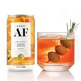 FREE AF Non-Alcoholic Apero Spritz | Ready to Drink Mocktail | Low Calories & Sugar | Refreshing Orange Flavor | 8.4 fl oz Cans (12 pack)