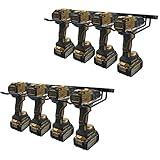 2 Pack Drill Holder, Power Tool Organizer Wall Mount, 80lb Heavy Duty Bearing Capacity Garage Storage, 4 Cordless Metal Shelf, Utility Storage Rack for Dewalt Cordless Tools Father Day Gifts