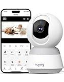 Hugolog 3K 5MP Indoor Pan/Tilt Security Camera with Auto-Focus,Ideal for Baby Monitor/Pet Camera/Home Security,Starlight Color Night Vision,Human/Pet AI,Noise Reduction,US Cloud,Works with Alexa