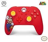 PowerA Wireless Nintendo Switch Controller - Mario Joy, AA Battery Powered (Battery Included), Pro Controller for Switch, Advanced Gaming Buttons, Officially Licensed by Nintendo