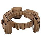 BOMTURN Battle Belt Tactical Belt with Accessories: Duty Belts Law Enforcement Combat Airsoft Police Belt with Pouches 7pcs