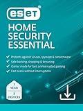 ESET Home Security Essential | Antivirus | 2024 Edition | 3 Devices | 1 Year | Parental Control | Privacy | IOT Protection | Ransomware | Digital Download [PC/Mac/Android]