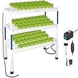 LAPOND 2024 Upgraded Version, Hydroponics Growing System,108 Plant Sites 3 Layers Food-Grade PVC-U Pipes Hydroponic Grow Kit Gardening System for Vegetables,Fruits,Herb