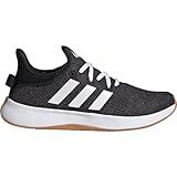 adidas Women's Cloudfoam Pure Sneaker, Black/White/Grey, 8.5