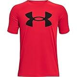 Under Armour Boys Tech Big Logo Short Sleeve T-Shirt , Red (600)/Black , Large