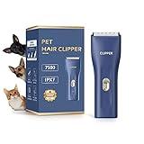 Dog Grooming Kit Clipper for Thick Coat Low Noise Cordless Cat Hair Trimmer Rechargeable Shaver Pet Grooming Tools for Small and Large Animals