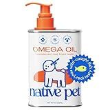 Native Pet Omega 3 Fish Oil for Dogs - Made with Wild Alaskan Salmon Oil for Dogs with Omega 3 EPA DHA - Supports Itchy Skin + Mobility - Liquid Pump is Easy to Serve - a Fish Oil Dogs Love! (8 oz)