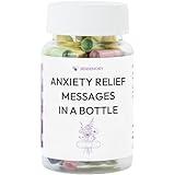 Sensemory Pre-Written Message in a Bottle (Anxiety Relief), Stress Relief Items for Women, Men, Anti Anxiety Gifts for Coworkers, Father's Day Gifts, Mindfulness & Meditation Exercises to Goodbye Stress