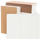 EOOUT 24 Pack Kraft Notebooks, Journals in Bulk for Writing, Blank Paper Sketchbooks, 60 Pages Composition Notebook, 8.3x5.5 Inch, A5 Size, Travel Journal Set, for Gifts, Students and Office Supplies