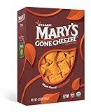 Mary’s Gone Cheezee Plant-Based Crackers, Cheddar Flavor, Vegan, Dairy Free, Toasty & Tangy Organic Snack