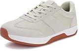 WHITIN Women's Zero Drop Wide Width Toe Box Training Road Running Shoes Size 8 Ladies Footwear Non Slip Casual Walking Workout Sneakers Beige 39