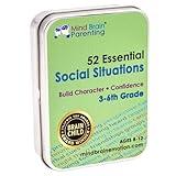 52 Essential Social Situations - Social Skills Activities for Kids (3-6th Grade) - Social Emotional Learning & Growth Mindset for Family, Classroom, Counseling - Conversation Card Games for Kids 8-12