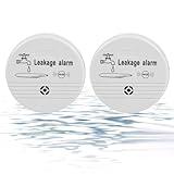 Leak Alert Water, 90 dB Household Wireless Water Leak Detector, Sensor Water Leakage Alarm, Water Alarm Battery-Operated for Home Kitchen Toilet Laundry Room Garages 2 Pack (Shipped Without Battery)