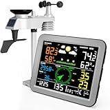 Gevanti Weather Station Wireless with 7-in-1 Sensor,Indoor Outdoor Thermometer,Big Display Digital with Humidity,Rain Gauge,Wind Speed,Forecast,Alarm