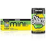 Starry Zero Sugar Lemon Lime Soda, Caffeine Free, Mini Cans, 7.5 Ounce (Pack of 10)