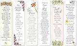 Prayer Christian Bookmarks 24 Pack of 6 Beautiful Floral Designs - Serenity Prayer, The Lord's Prayer, Prayer of Peace, Prayer of Francis of Assisi - Gift for Women, Men, Girls, Teens, Sunday School