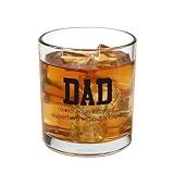 Jogskeor Dad Gifts Whiskey Glass, Dad Superhero Without a Cape Old Fashioned Glass, Novelty Birthday Gift Father's Day Gift Christmas Gift Dad Gifts for Men, Papa, Dad, New Dad