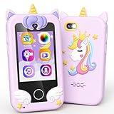 Kids Toy Smartphone, Unicorn Gifts and Toys for Girls Boys Ages 3-8 Years Old, Fake Play Toy Phone with Music Player Dual Camera Puzzle Games Touchscreen, Birthday, Kids Trip Activity