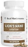 Lions Mane Mushroom Cognition Capsules (120 Capsules) Lions Mane Mushroom Powder Extract Capsules | Brain Supplement, Brain Vitamins, Focus Supplement