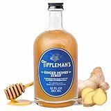 Tippleman's Ginger Honey Syrup - Craft Cocktail Mixer - All Natural Complex Syrup for Cocktails and Non-Alcoholic Beverages - Margarita, Whiskey Sour, or Sweet Iced Tea - Makes 17 Cocktails