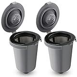 FOTRIC Reusable Filter Cup for Cuisinart, Compatible with Cuisinart #SS-RFC HomeBarista Reusable Filter Cup, Gray (2 Pack)