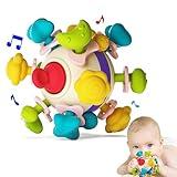 Baby Teether Sensory Toys, Baby Teething Toys for 0-3-6-12-18 Months, Boys Girls Baby Shower Gifts Newborn Infant Rattle Toys, Montessori Learning Developmental Toddler Toys for 1 2 Year Old