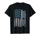 Drug Alcohol Addiction Recovery Warrior - American Flag T-Shirt