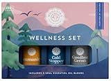 Wellness Essential Oil Blend Set | Cold Stopper | Natural Undiluted Therapeutic Grade Oils| for Diffusion Internal or Topical