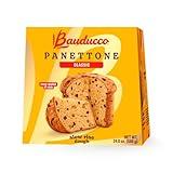 Bauducco Classic Panettone - Moist & Fresh Holiday Cake - Traditional Italian Recipe With Candied Fruit & Raisins 24.0oz (Pack of 1)