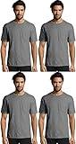 Hanes Men's Pocket T-Shirts 4-Pack Heritage Dyed Short Sleeve Crewneck Rough Slate -L