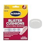 Dr. Scholl's Blister Cushions Seal & Heal Bandage with Hydrogel Technology, 8 ct // Immediate & All-Day Pain Relief, Thin, Flexible & Nearly Invisible, Moisture-Infused