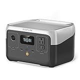 EF ECOFLOW Portable Power Station RIVER 2, 256Wh LiFePO4 Battery/ 1 Hour Fast Charging, 2 Up to 600W AC Outlets, Solar Generator (Solar Panel Optional) for Outdoor Camping/RVs/Home Use