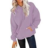 amaon prime 5 and under items Women's Hoodies Sweatshirts Fall Y2k Oversized Drawstring Pullover Trendy Hoodie Casual Long Sleeve Tops with Pocket lightning deals of today Light Blue Large