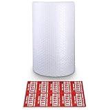 Pacific Mailer Bubble Cushioning Wrap Rolls, 3/16" x 12" x 15' ft Total, Perforated Every 12" for Packaging, Shipping, Mailing