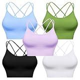 Sykooria Workout Tops for Women Large Bust High Impact Workout Sport Bra Padded Athelic Bra Tank Tops