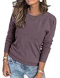 Arach&Cloz Womens Fall Outfits Sweater 2024 Trendy Fashion Long Sleeve Plus Size Shirts Crew Neck Pullover Tops Dressy Blouse Clothes Business Casual Winter Tunic