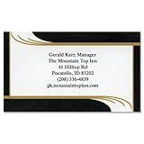 Onyx Custom Printed Business Cards - Set of 250-2 x 3-½ inches - Matte Finish - Single-Sided - Great for Graduations and Personalized Gifts, Printed in the USA, by Colorful Images