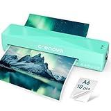 Crenova A4 Laminator Machine 4 in 1 Personal Desktop Hot & Cold with 10 Laminating Pouches No Bubbles 9 Inch Thermal Laminator for Home Office School Business Use (Green)