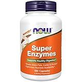 NOW Foods Supplements, Super Enzymes, Formulated with Bromelain, Ox Bile, Pancreatin and Papain,180 Capsules