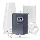 Cell Phone Booster for Home & Office,Up to 5500Sq Ft,Cell Phone Signal Booster for Band 2/25 / 4/66 / 5/12 / 17/13 with All U.S. Carriers,Boosts 5G 4G LTE, FCC Approved Cell Booster